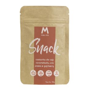 SNACK DE CASTANHA DE CAJU CARAMELADA, UVA PASSA E GOJI BERRY 50G – MEU MIX