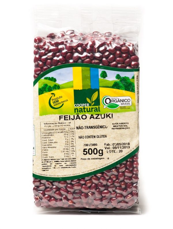 feijão orgânico azuki coopernatural